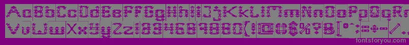 Frame Work Inverse Font – Gray Fonts on Purple Background