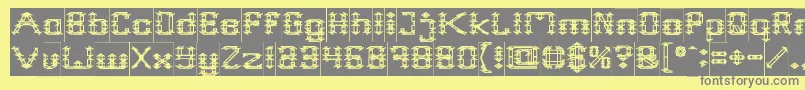 Frame Work Inverse Font – Gray Fonts on Yellow Background