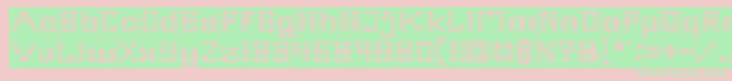 Frame Work Inverse Font – Green Fonts on Pink Background