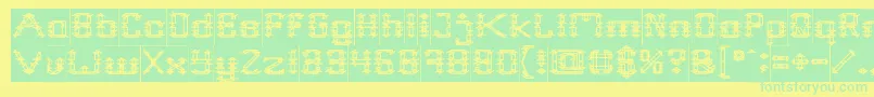 Frame Work Inverse Font – Green Fonts on Yellow Background