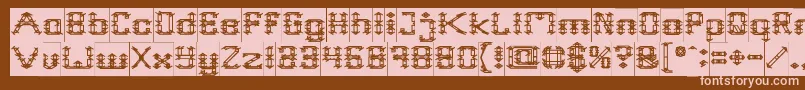 fuente Frame Work Inverse – Fuentes Rosadas Sobre Fondo Marrón