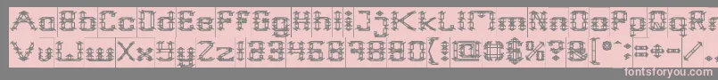 Czcionka Frame Work Inverse – różowe czcionki na szarym tle