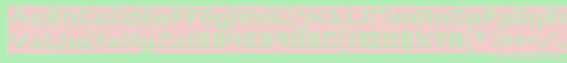 フォントFrame Work Inverse – 緑の背景にピンクのフォント