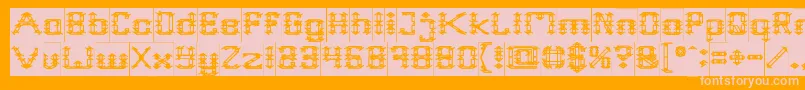 Frame Work Inverse Font – Pink Fonts on Orange Background