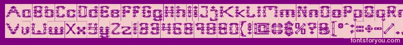 Frame Work Inverse Font – Pink Fonts on Purple Background
