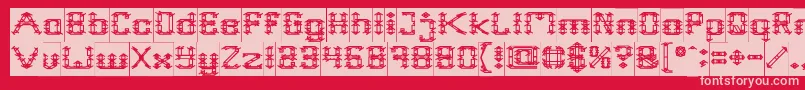Frame Work Inverse Font – Pink Fonts on Red Background