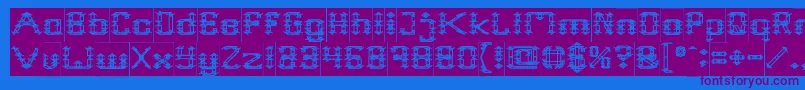 Шрифт Frame Work Inverse – фиолетовые шрифты на синем фоне