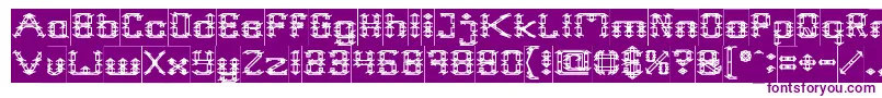 Frame Work Inverse Font – Purple Fonts on White Background