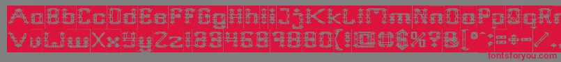 Frame Work Inverse Font – Red Fonts on Gray Background