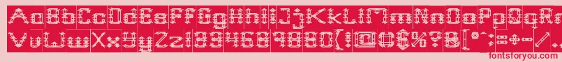 fuente Frame Work Inverse – Fuentes Rojas Sobre Fondo Rosa