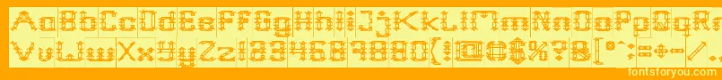 Frame Work Inverse Font – Yellow Fonts on Orange Background