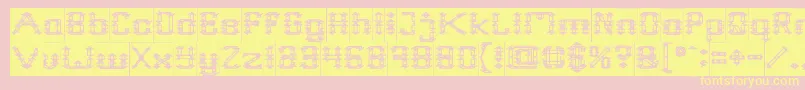 Frame Work Inverse Font – Yellow Fonts on Pink Background