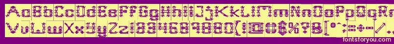 Frame Work Inverse Font – Yellow Fonts on Purple Background