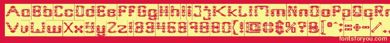 Frame Work Inverse Font – Yellow Fonts on Red Background