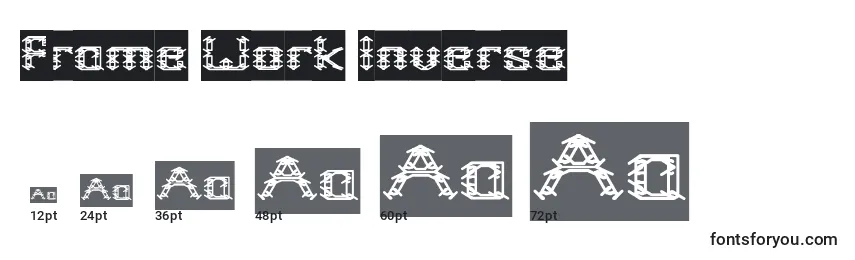 Frame Work Inverse-fontin koot