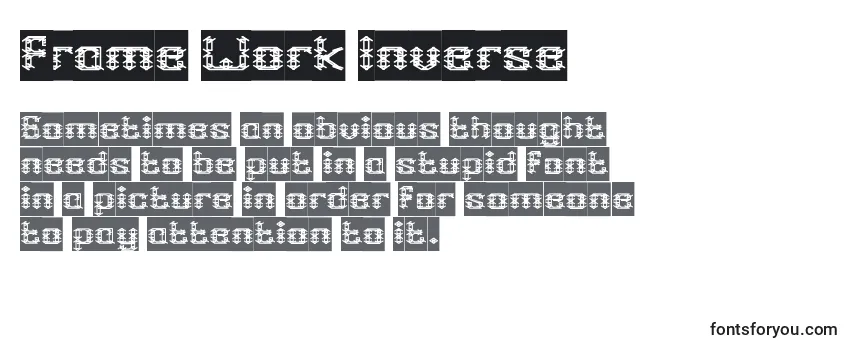Frame Work Inverse-fontti