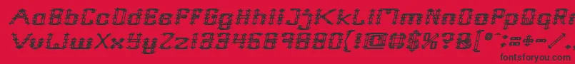 fuente Frame Work Italic – Fuentes Negras Sobre Fondo Rojo
