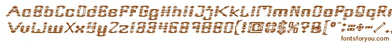 Шрифт Frame Work Italic – коричневые шрифты на белом фоне