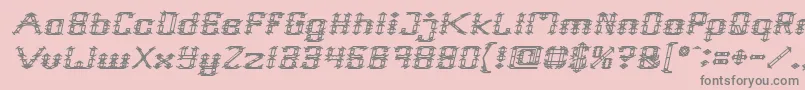 fuente Frame Work Italic – Fuentes Grises Sobre Fondo Rosa