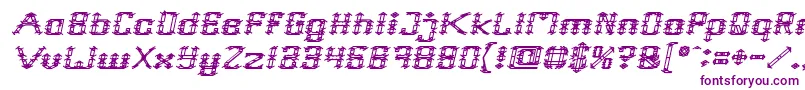 Frame Work Italic Font – Purple Fonts on White Background