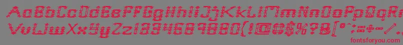 fuente Frame Work Italic – Fuentes Rojas Sobre Fondo Gris