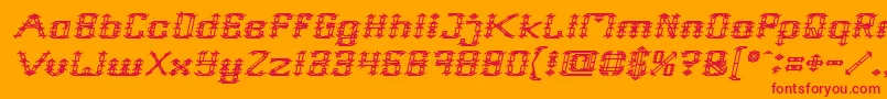Police Frame Work Italic – polices rouges sur fond orange
