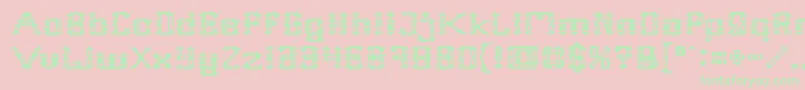 Frame Work Font – Green Fonts on Pink Background