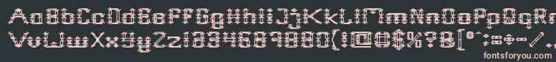 Frame Work Font – Pink Fonts on Black Background