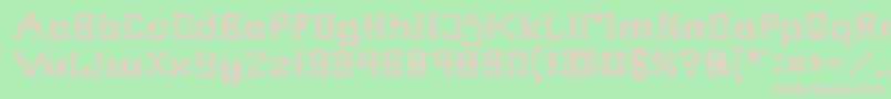 Frame Work Font – Pink Fonts on Green Background