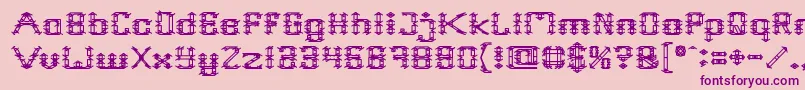 Frame Work Font – Purple Fonts on Pink Background