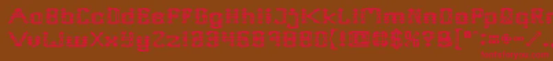 Frame Work Font – Red Fonts on Brown Background