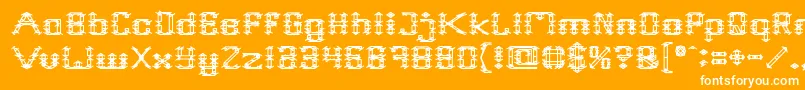 Frame Work Font – White Fonts on Orange Background