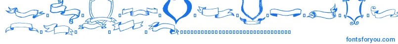 Czcionka Frames n Riboons – niebieskie czcionki