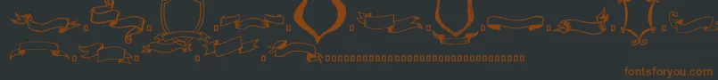 Fonte Frames n Riboons – fontes marrons em um fundo preto