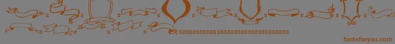 Fonte Frames n Riboons – fontes marrons em um fundo cinza