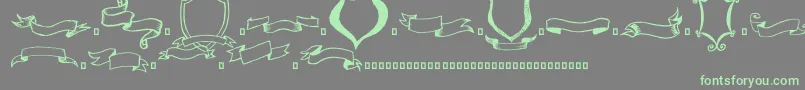 Frames n Riboons-Schriftart – Grüne Schriften auf grauem Hintergrund