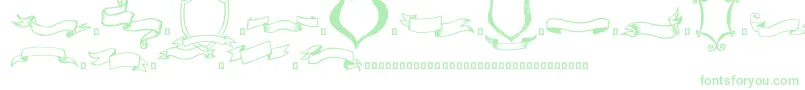 Шрифт Frames n Riboons – зелёные шрифты