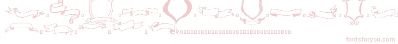 Frames n Riboons Font – Pink Fonts on White Background