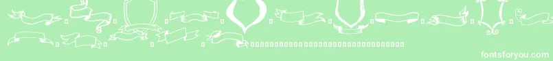 フォントFrames n Riboons – 緑の背景に白い文字
