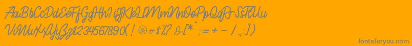 Francaise ExtraBold Demo-Schriftart – Graue Schriften auf orangefarbenem Hintergrund