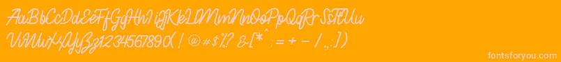 Francaise Medium Demo Font – Pink Fonts on Orange Background