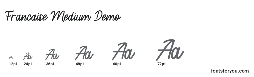 Francaise Medium Demo Font Sizes