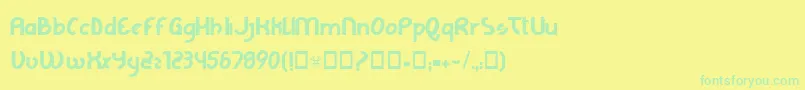 LageGrafica Font – Green Fonts on Yellow Background