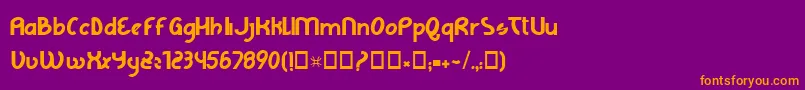 Шрифт LageGrafica – оранжевые шрифты на фиолетовом фоне