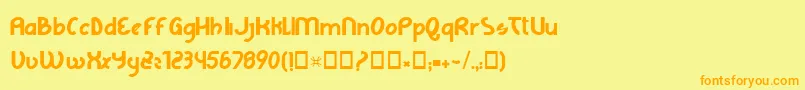 LageGrafica Font – Orange Fonts on Yellow Background