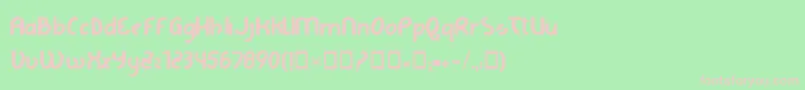 フォントLageGrafica – 緑の背景にピンクのフォント