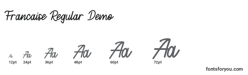 Francaise Regular Demo Font Sizes