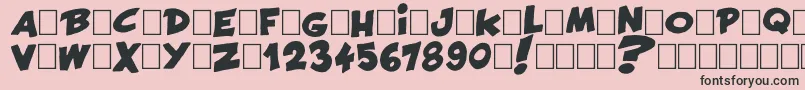 Francobelge Font – Black Fonts on Pink Background