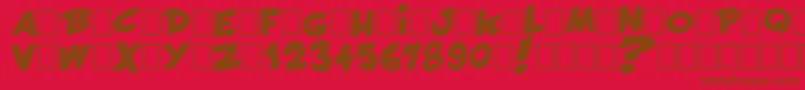Francobelge Font – Brown Fonts on Red Background