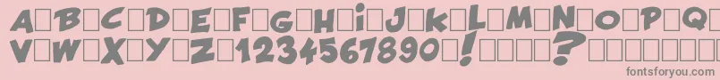 Francobelge Font – Gray Fonts on Pink Background